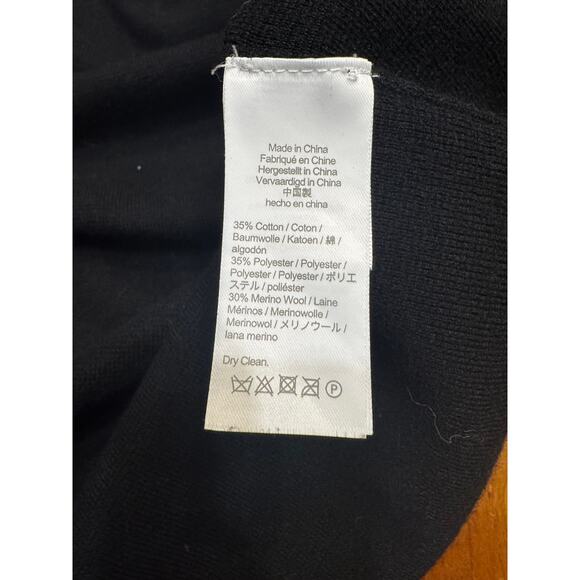 J.Crew Black Merino Wool Blend Knit Blazer Cardigan Coat Size Small - Picture 6 of 7